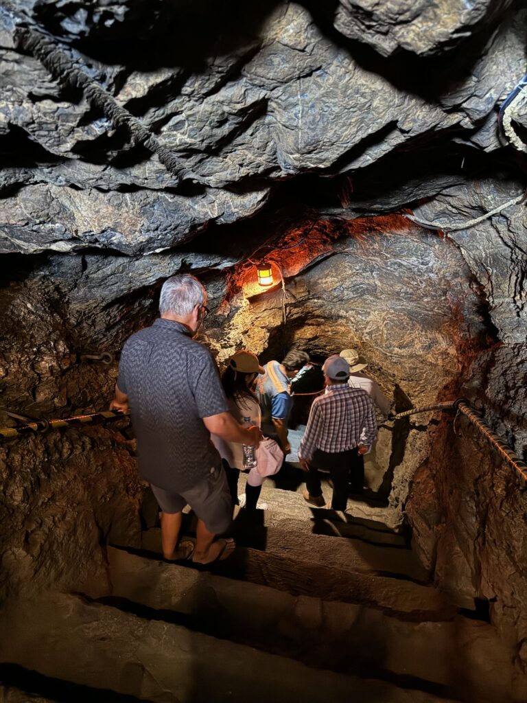 Descending into the mine - Bocamina de San Ramon Silver Mine